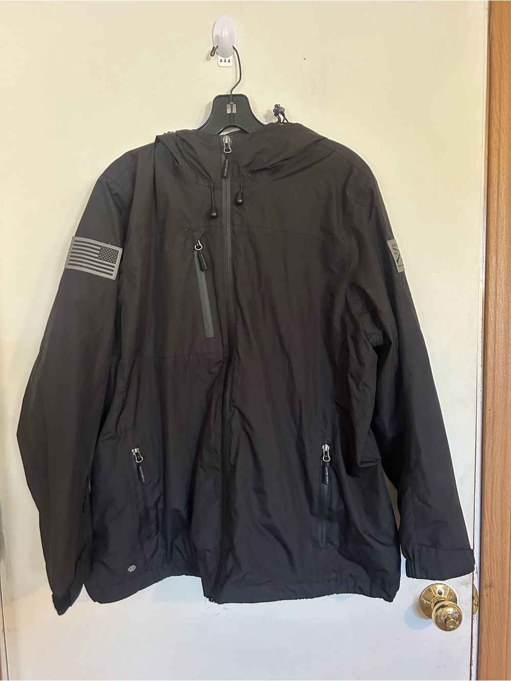 Grunt Style Black H2XTREME XL Water Proof Full Zip Hooded Jacket